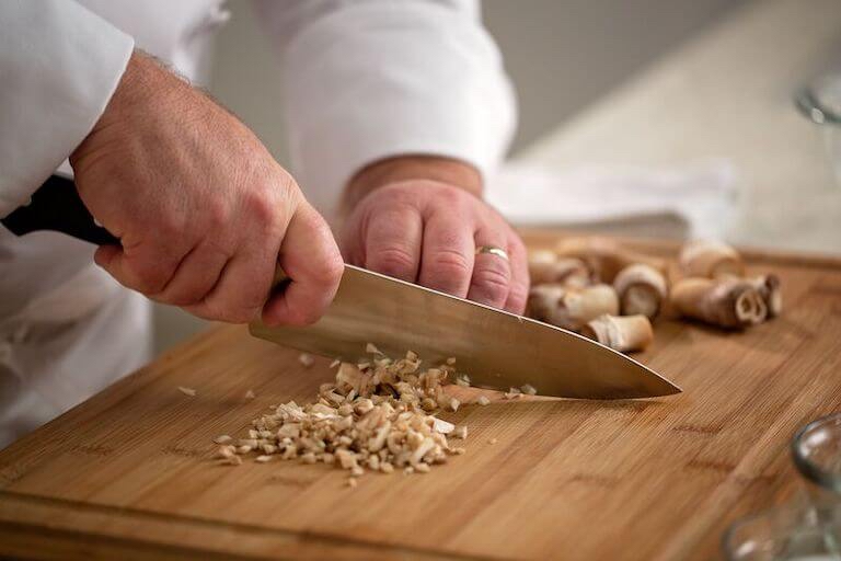 Image: chopping technique demonstration