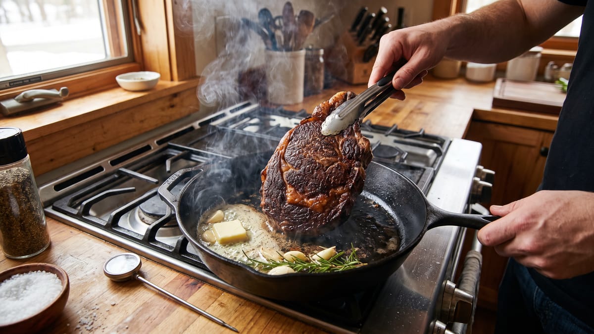 The Best Way to Cook Steak at Home for a Perfectly Browned Crust